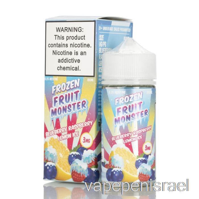 חד פעמי Vape Israel אייס אוכמניות פטל לימון - מפלצת פירות קפואים - 100 מ"ל 6 מ"ג